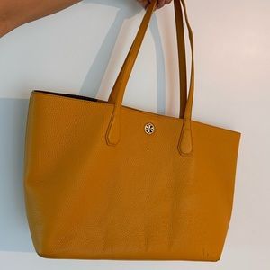 Tory Burch medium-large leather tote (yellow/mustard)